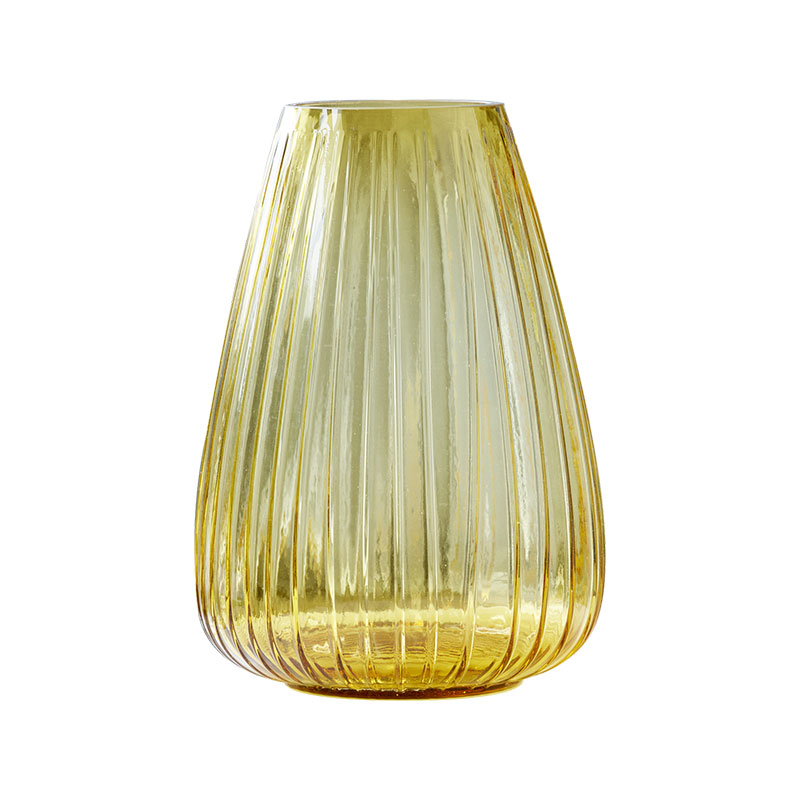 Kusintha Vase, H22 cm, Amber Glass
