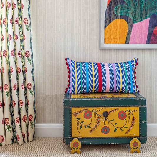 Gloria Cushion, 42 x 70 cm, Blue Multi